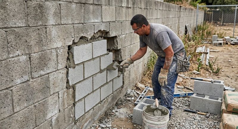 Block Wall Repair in Ooltewah, TN