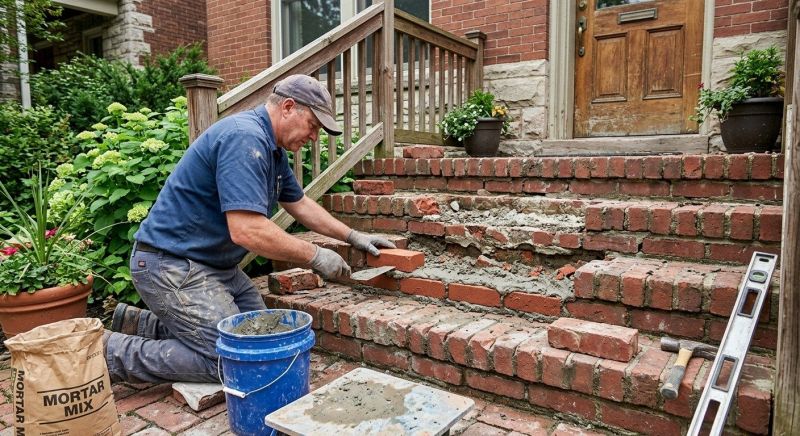 Brick Steps Repair in Cleveland, TN