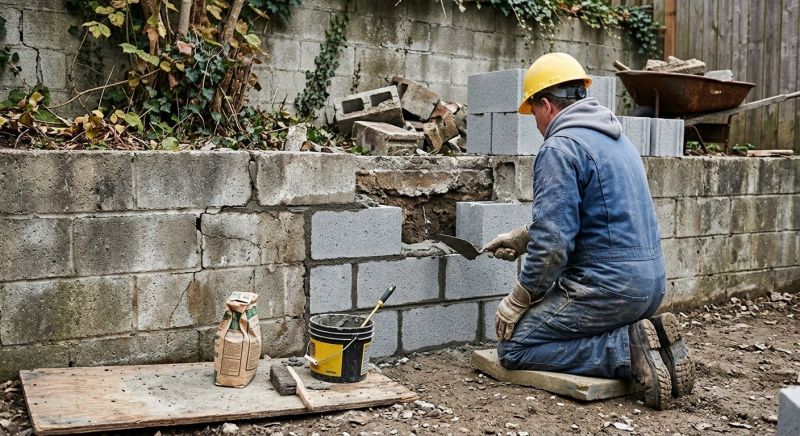 Cinder Block Wall Repair in Chattanooga, TN