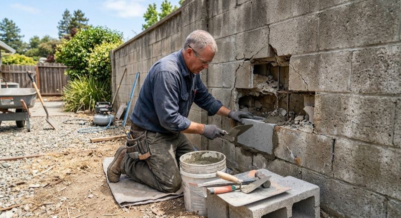 Stone Wall Repair in Hamilton County, TN